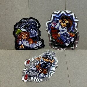 Lot of 3 SLS Vintage Holographic Chicano Art Stickers Lil Homies Half Pints New
